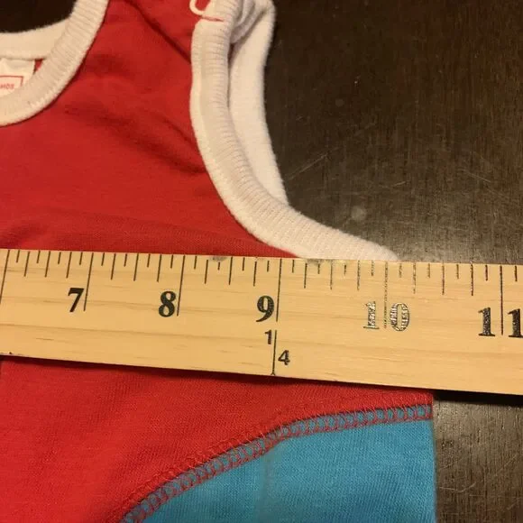 Vintage Buster Brown Romper Boys Baseball Player 3-6 Months Primary Colors - Picture 11 of 13